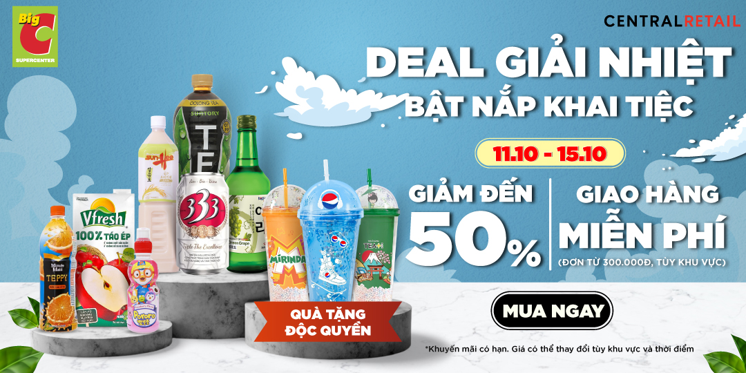 LÊN ĐƠN NGAY, UỐNG CÀNG NHIỀU RINH DEAL CÀNG XỊN GIẢM TỚI 50%