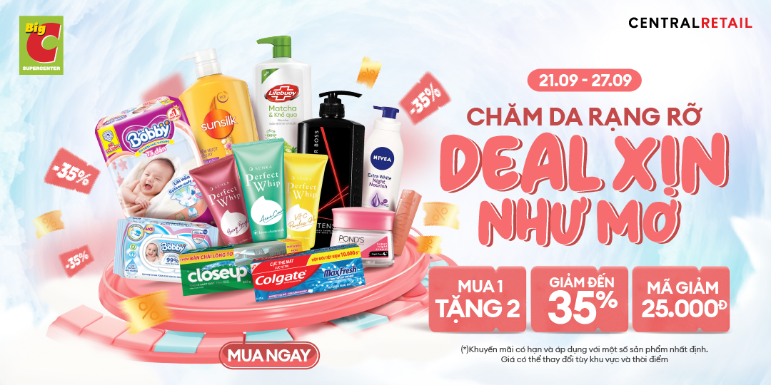 CHẠM DEAL YÊU KIỀU GIẢM ĐẾN 35% CHIỀU NÀNG CHĂM DA