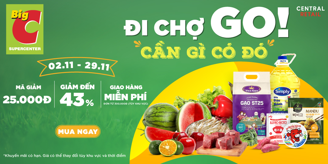 GHÉ APP GO! & Big C “ÔM” ƯU ĐÃI VỀ NHÀ