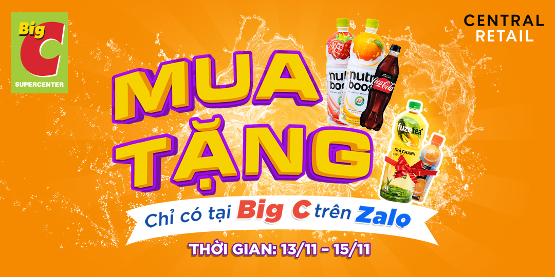 [ƯU ĐÃI SỐC] MUA 1 TẶNG 1 COCA-COLA CHỈ CÓ TẠI Big C TRÊN ZALO