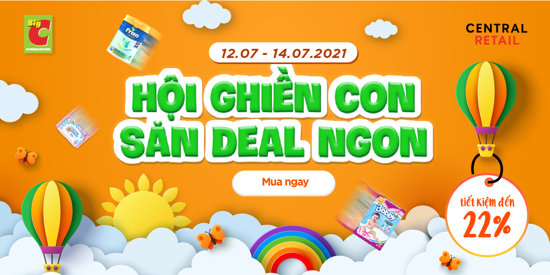 KHUYẾN MÃI DÀNH RIÊNG HỘI GHIỀN CON - MUA HÀNG GIÁ SỐC GIẢM ĐẾN 22%