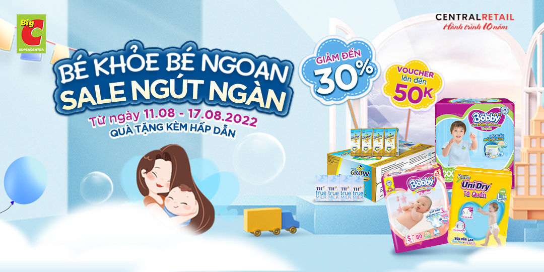 TƯNG BỪNG “LỄ HỘI MẸ & BÉ” ƯU ĐÃI ĐẾN 30% & TẶNG QUÀ GIÁ TRỊ