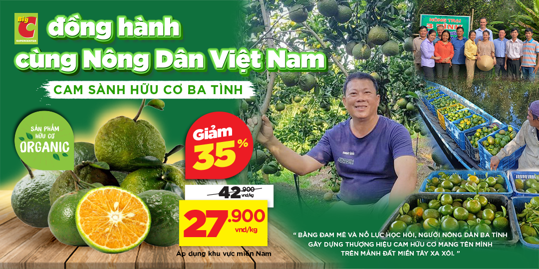 [MIỀN NAM] CAM SÀNH BA TÌNH - HÀNH TRÌNH TỪ NÔNG TRẠI HỮU CƠ ĐẾN GIỎ HÀNG SIÊU THỊ