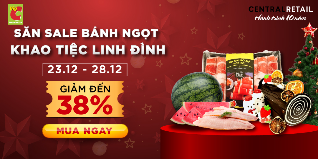 [ÁP DỤNG MUA ONLINE TẠI APP GO! & BIG C] MỞ TIỆC GIÁNG SINH - NGỒI NHÀ SĂN SALE CỰC ĐÃ