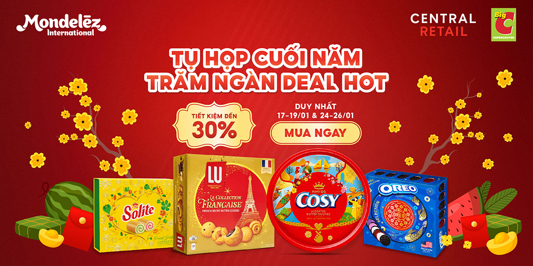 BÙNG NỔ ĐẠI CHIẾN BÁNH MONDELEZ CHỈ TỪ 13.200VND