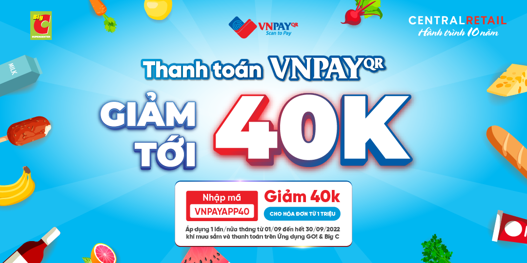 SALE KHỦNG 40K KHI QUẸT VÍ VNPAY