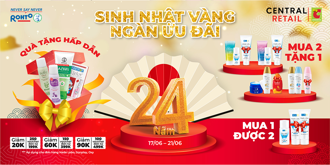 DEAL ROHTO BAO LA, SINH NHẬT BIG C & GO! AI CŨNG CÓ QUÀ