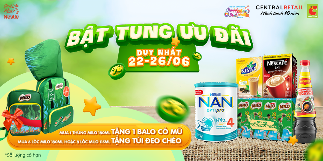 BÃO DEAL HỜI NESTLE ĐỔ BỘ, SĂN NGAY TRÊN ZALO, APP GO! & BIG C