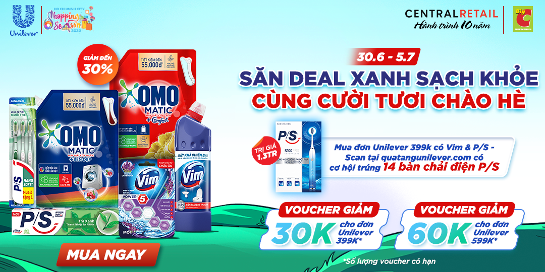 UNILEVER TẶNG KHÁCH IU DEAL CỰC HOT