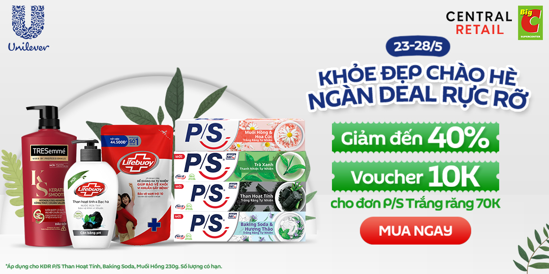 UNILEVER GIẢM TỚI 45% CÙNG 1000 VOUCHER HOT