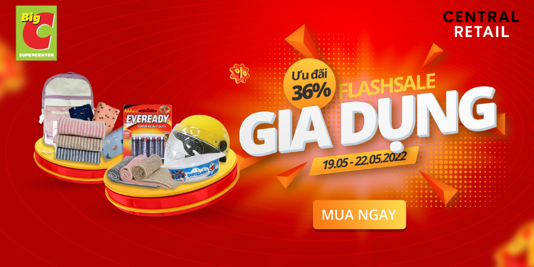 FLASHSALE GIA DỤNG - 4 NGÀY ĐẠI HẠI GIÁ ĐẾN 36%