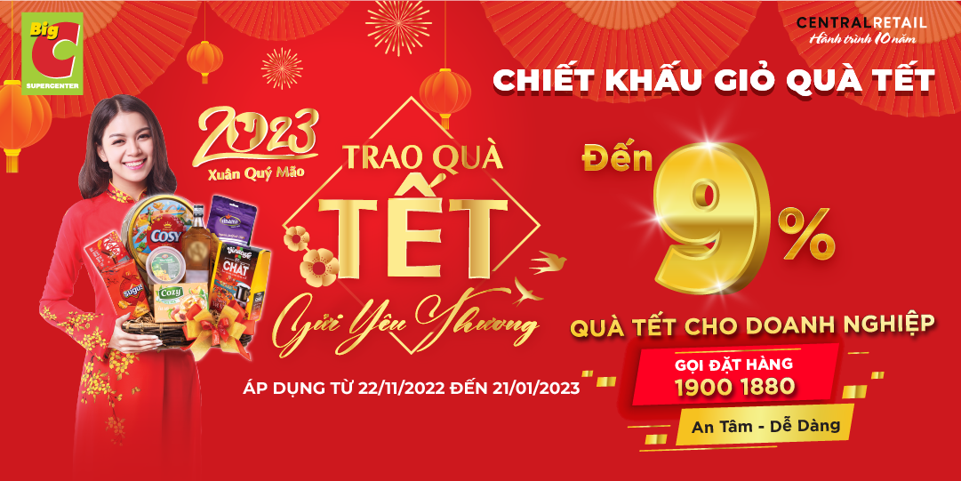 BST QUÀ TẾT BIG C 2023 ĐÃ CHÍNH THỨC MỞ BÁN, SĂN QUÀ TẾT CHỈ TỪ 99K & ƯU ĐÃI GIẢI KHÁT HẤP DẪN CHƯA TỪNG CÓ