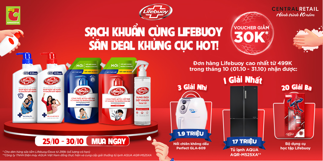 MUA LÀ HỜI - GIẢM 30K KHI MUA SẢN PHẨM CHĂM SÓC CƠ THỂ TỪ UNILEVER