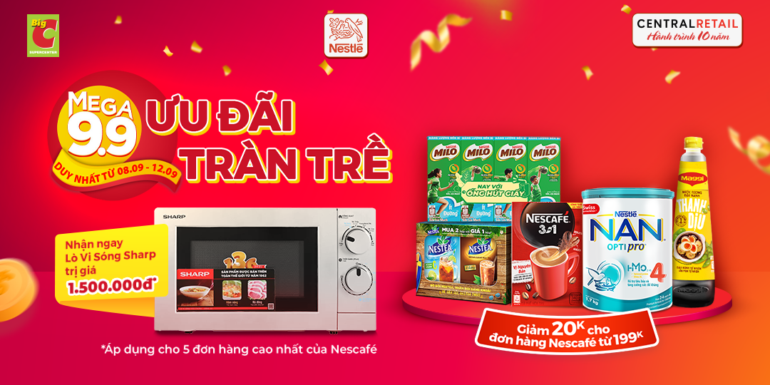 SIÊU ƯU ĐÃI NESTLE KHÔNG THỂ BỎ LỠ TẠI BIG C - GIẢM GIÁ LÊN ĐẾN 99K 