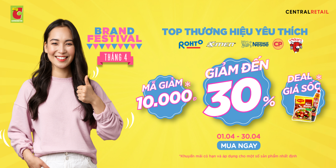 [ÁP DỤNG KHI MUA ONLINE TẠI APP GO! & BIG C VÀ ZALO OA] CHÀO THÁNG TƯ - SẮM VÔ TƯ, ƯU ĐÃI SIÊU BỰ