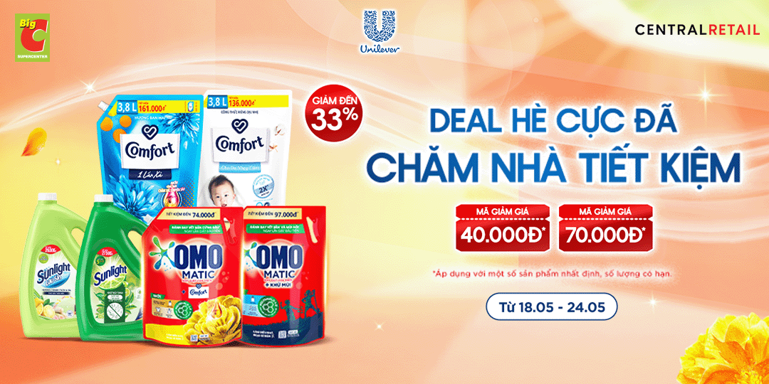 UNILEVER TUNG DEAL 33% - TIẾP TỤC LOẠT SALE “BOM TẤN”