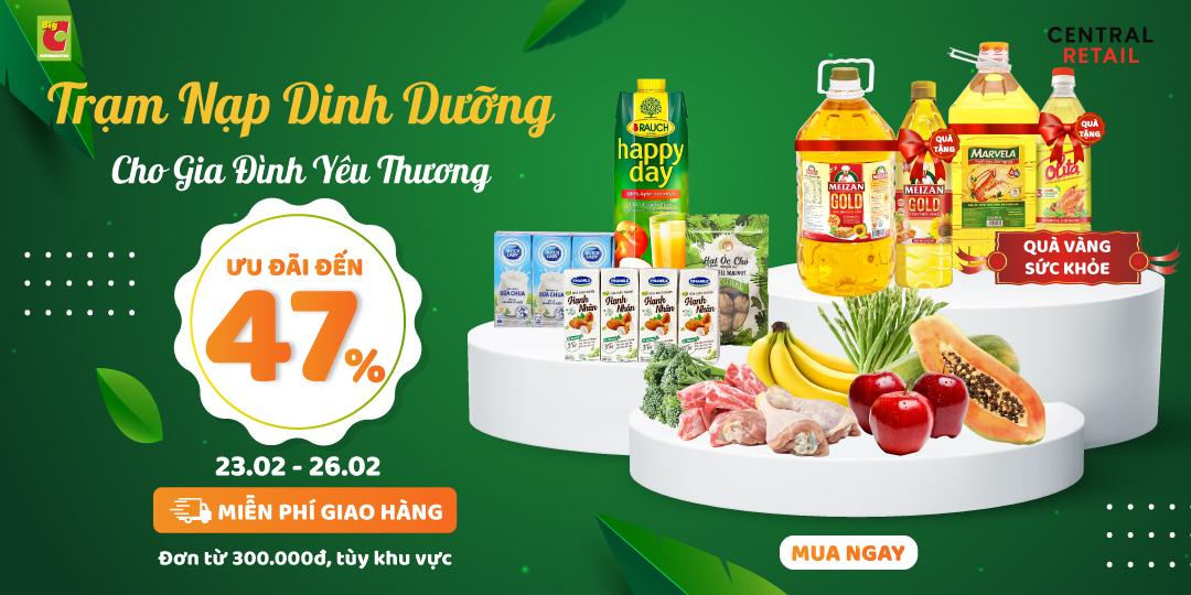 [ÁP DỤNG KHI MUA ONLINE TẠI APP GO! & BIG C VÀ ZALO OA] TRẠM NẠP DINH DƯỠNG CHO CẢ NHÀ VUI KHỎE