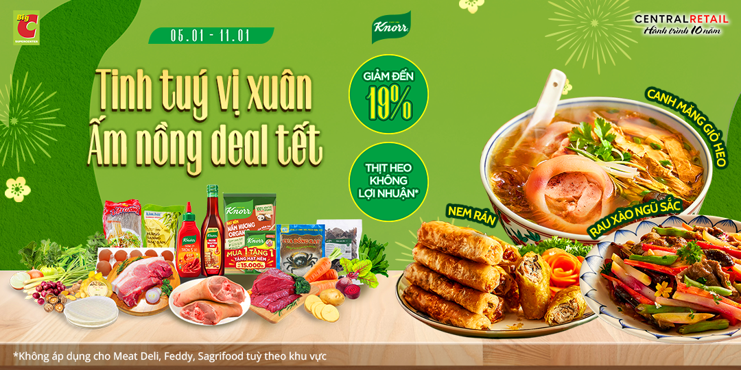 [ÁP DỤNG KHI MUA ONLINE TẠI APP GO! & BIG C] VÀO BẾP CÙNG KNORR, TRỔ TÀI MÓN CANH MĂNG GIÒ HEO NGÀY TẾT