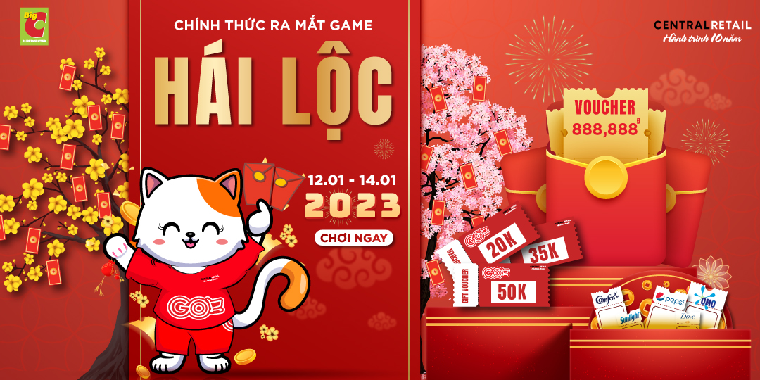 [ÁP DỤNG ONLINE TẠI APP GO! & BIG C] HÁI LỘC ĐẦU NĂM, NHẬN QUÀ CỰC ĐẪM