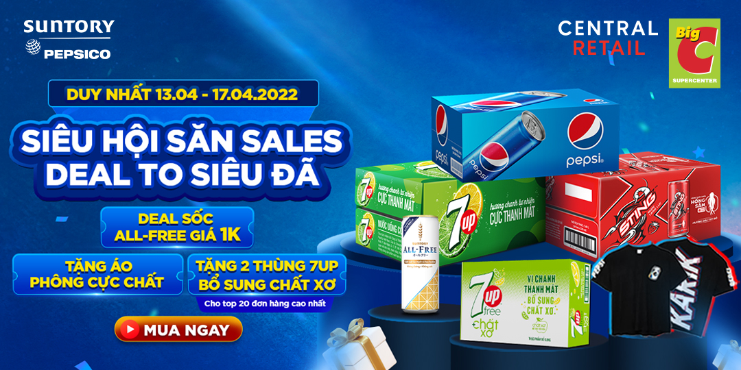 NƯỚC GIẢI KHÁT PEPSI SALE QUÁ ĐÃ: CHỈ TỪ 1K, UỐNG THẢ GA