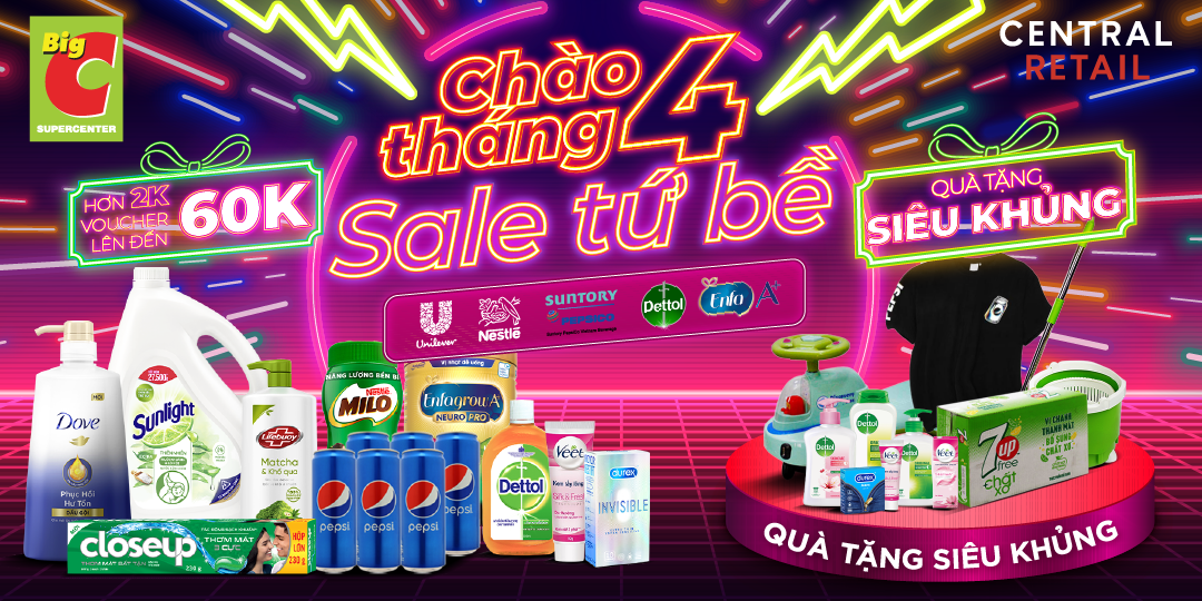 SIÊU SALE THƯƠNG HIỆU - BẠT NGÀN VOUCHER GIẢM SÂU, QUÀ TẶNG KHỦNG 