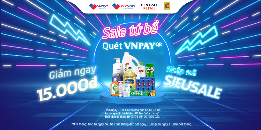 MỞ NGAY APP GO! & BIG C, SĂN SALE TỨ BỀ CÙNG VNPAY-QR 