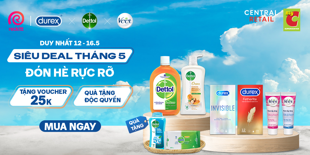 BỠ NGỠ, BẤT NGỜ VỚI DEAL SỐC, VOUCHER KHỦNG, QUÀ CỰC PHẨM TỪ DETTOL- DUREX - VEET