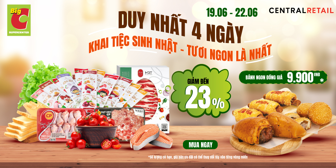 MỞ TIỆC “NO CĂNG” VỚI DEAL THỰC PHẨM GIẢM ĐẾN 23% 