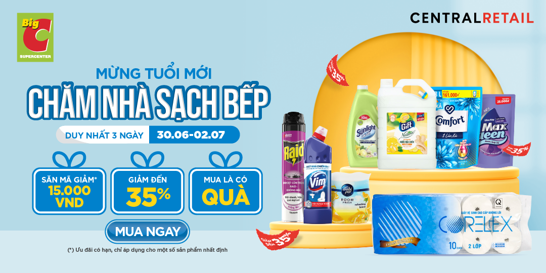 NHÀ SẠCH BẾP THƠM - GO! & Big C “BƠM” THÊM ƯU ĐÃI ĐẾN 35% 