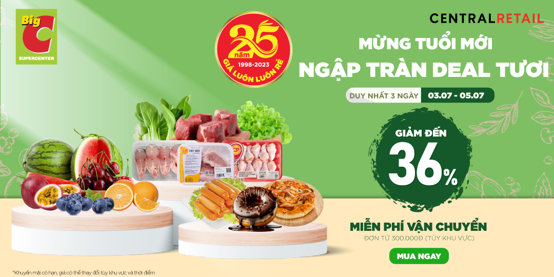 GO! & Big C MỪNG TUỔI MỚI, KHAO DEAL THỰC PHẨM GIẢM TỚI 36%