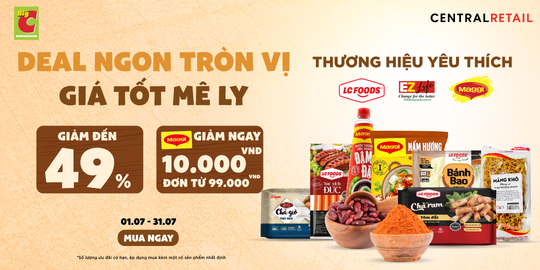 DEAL THỰC PHẨM TƯƠI NGON GỌI TÊN TOP THƯƠNG HIỆU: MAGGI, KNORR, BEL, LC FOOD 