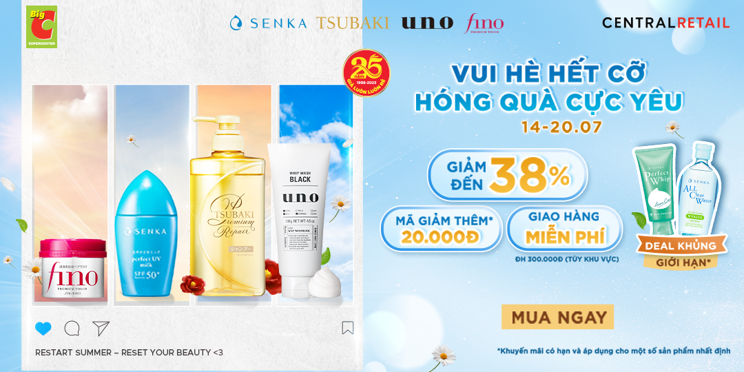 CHẤN ĐỘNG! TSUBAKI, SENKA, UNO VÀ FINO LẠI CHIỀU FAN VỚI DEAL GIẢM ĐẾN 38% 