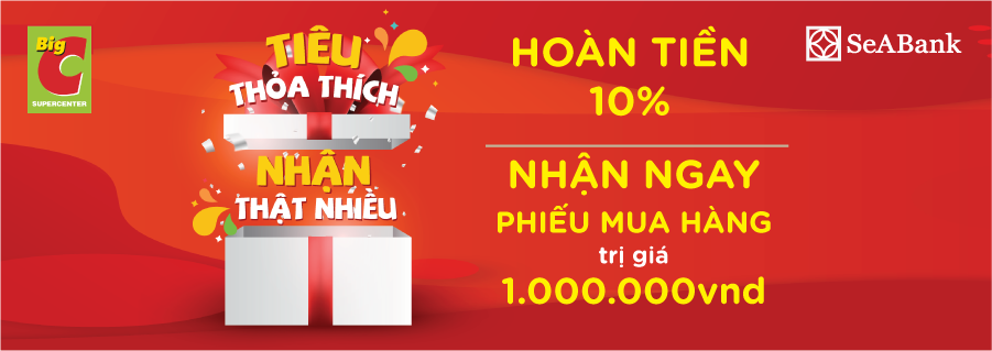 SeABank ưu đãi hoàn tiền cho bạn tự tin “tăng ga” đẩy xe mua sắm