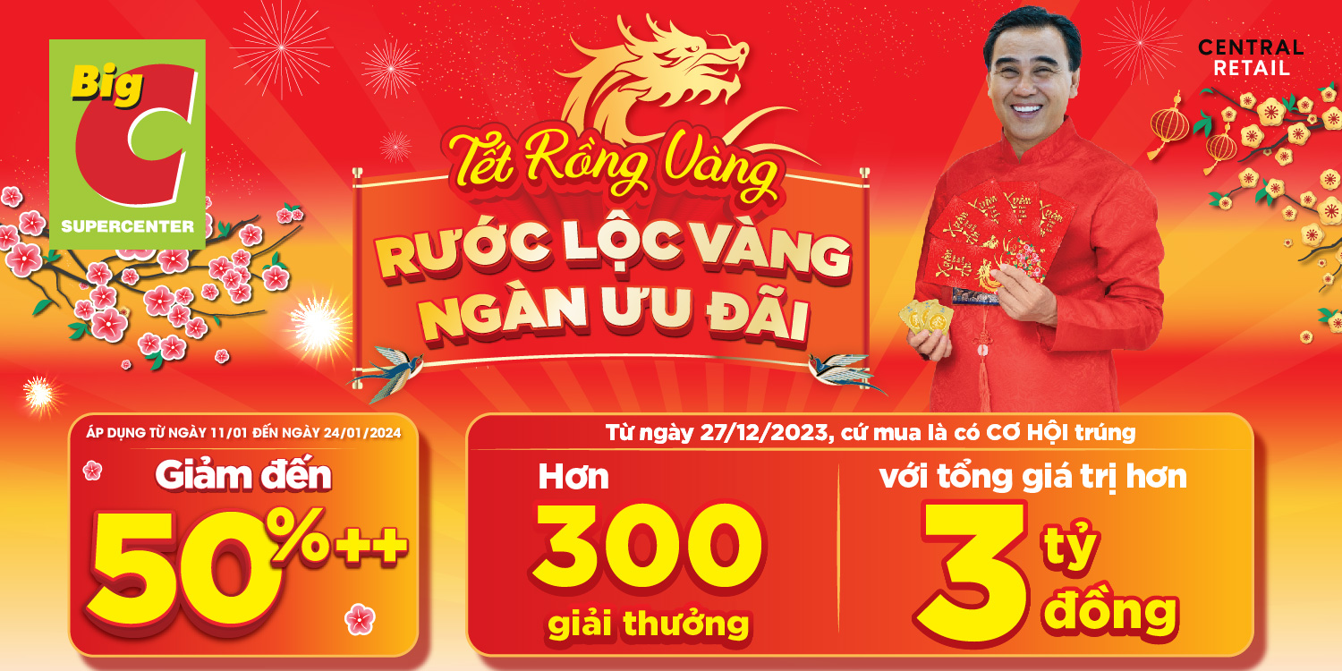 TẾT RỒNG VÀNG RƯỚC LỘC VÀNG NGÀN ƯU ĐÃI