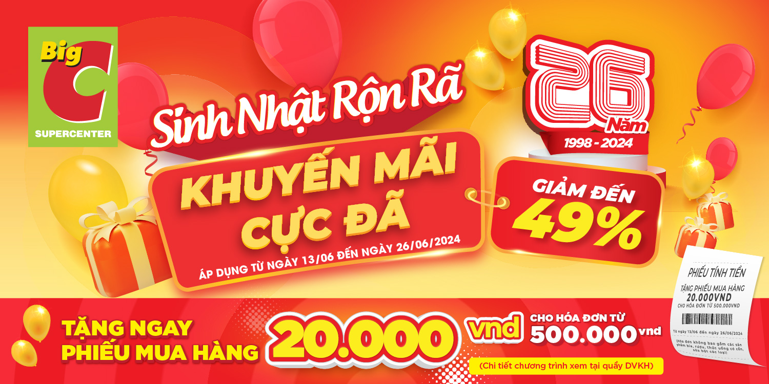 SINH NHẬT RỘN RÃ - KHUYẾN MÃI CỰC ĐÃ