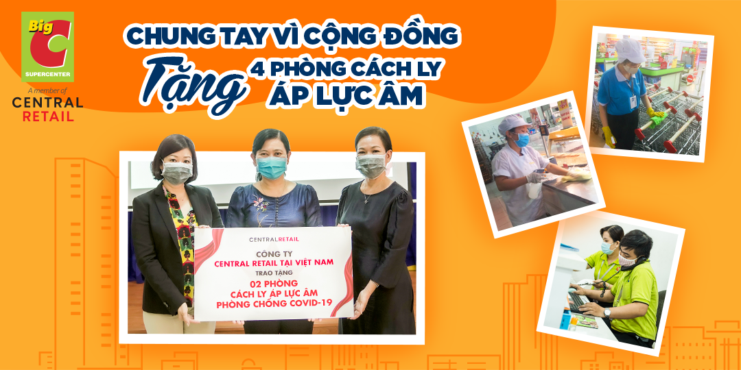 Central Retail tặng 4 phòng cách ly Covid-19 