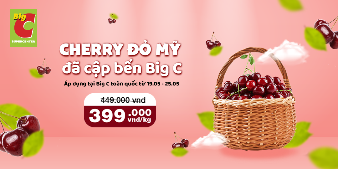 Những quả Cherry Mỹ đã hạ cánh tại Big C