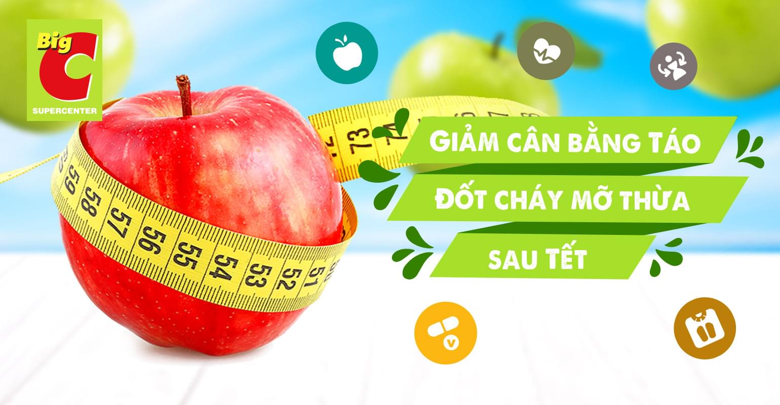 Giảm cân sau Tết dễ dàng chỉ với táo