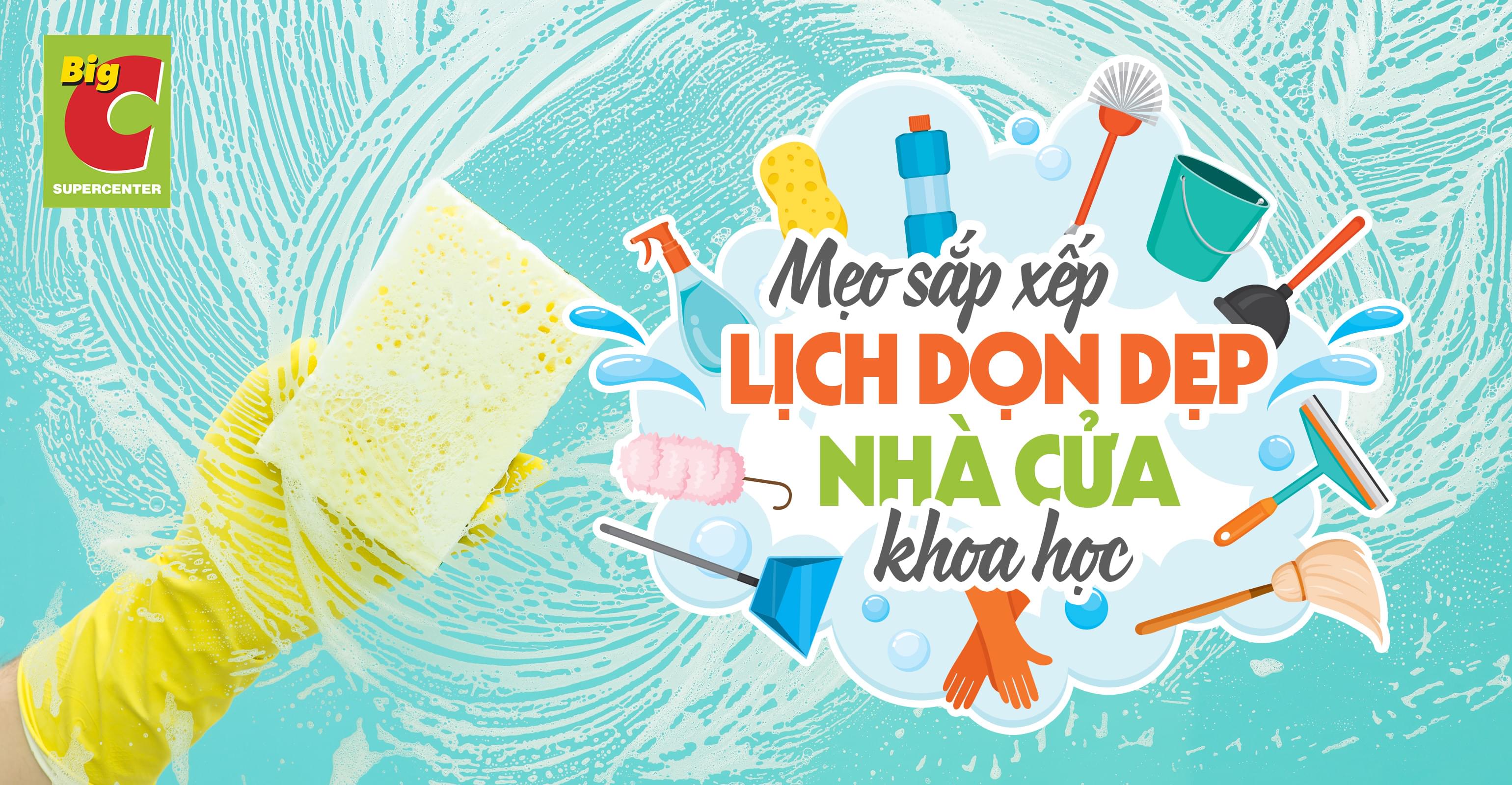 Lịch dọn dẹp nhà cửa cực chuẩn để 24/7 nhà mát, bát thơm