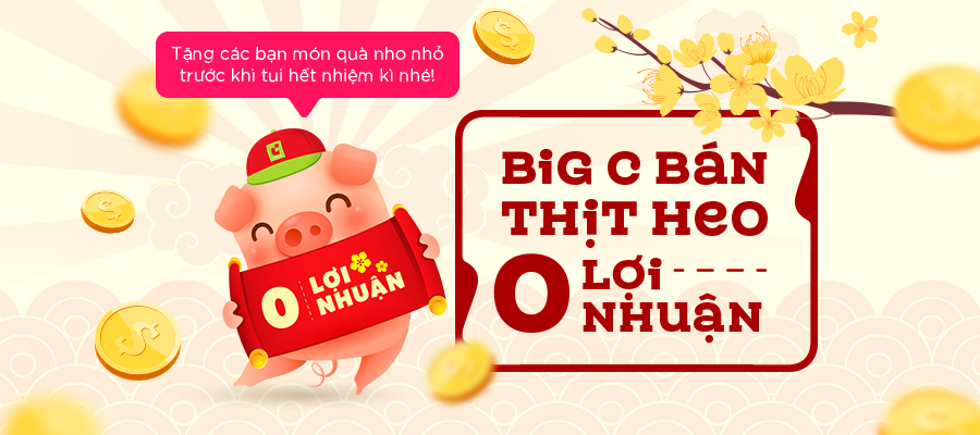 Big C bán thịt lợn không lợi nhuận từ 28/12 đến Tết Nguyên Đán