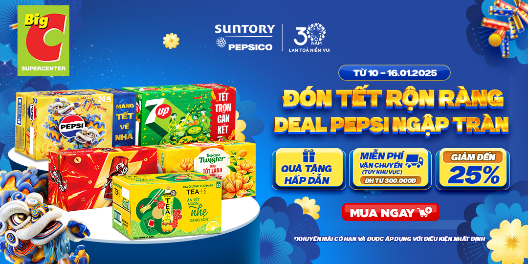 SĂN ƯU ĐÃI PEPSI THẢ GA - MANG TẾT VỀ NHÀ