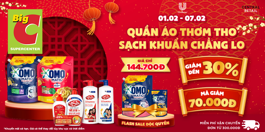 SẠCH KHUẨN THƠM THO - ĐÓN TẾT ẤM NO CÙNG UNILEVER 