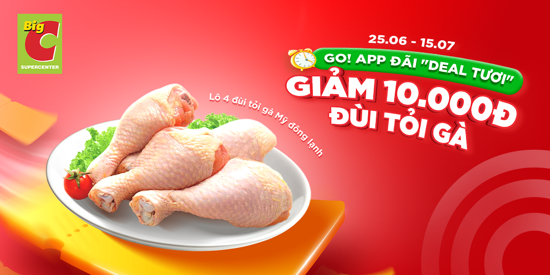 ĐẶT ĐÙI TỎI GÀ TẠI GO! APP GIẢM NGAY 10.000Đ