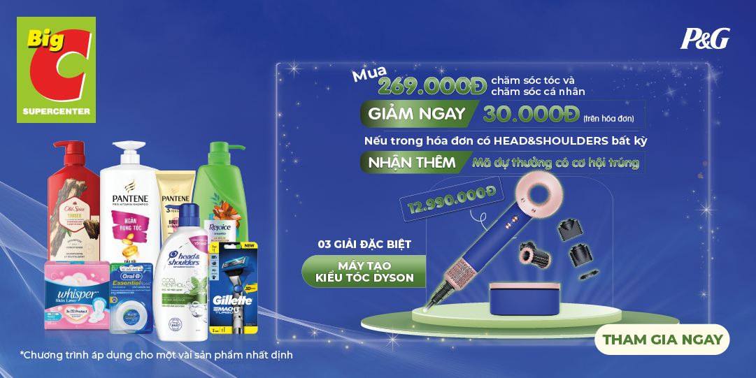 QUÉT HÓA ĐƠN P&G, RINH QUÀ DYSON TRỊ GIÁ CỰC SỐC! 