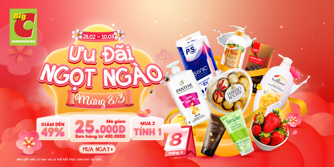 ƯU ĐÃI NGỌT NGÀO MỪNG 8.3