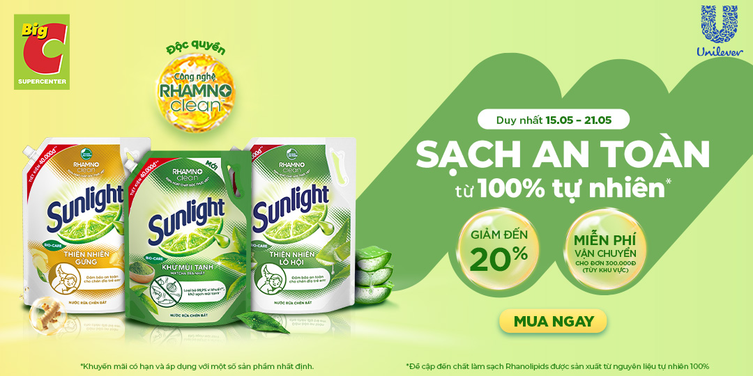 SUNLIGHT GIÚP CHÉN SẠCH AN TOÀN - GO! APP TUNG VÔ VÀN DEAL HOT