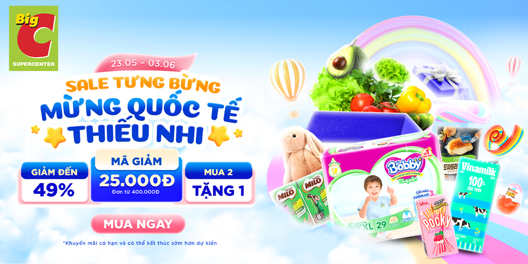 GO! APP MỪNG QUỐC TẾ THIẾU NHI: DEAL CHO MẸ - QUÀ TẶNG BÉ