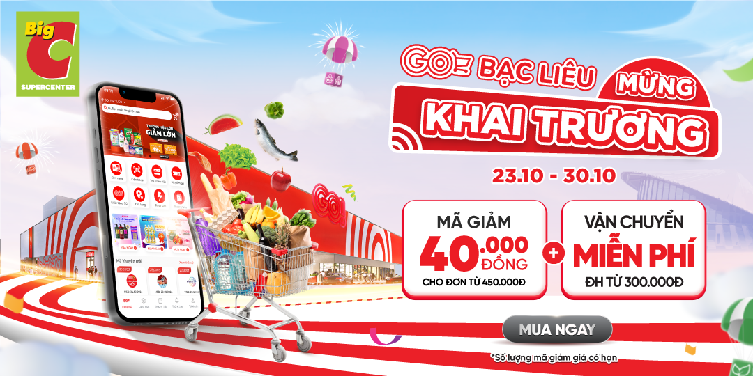 TƯNG BỪNG KHAI TRƯƠNG GO! BẠC LIÊU - APP GO! ĂN MỪNG TUNG DEAL XỊN